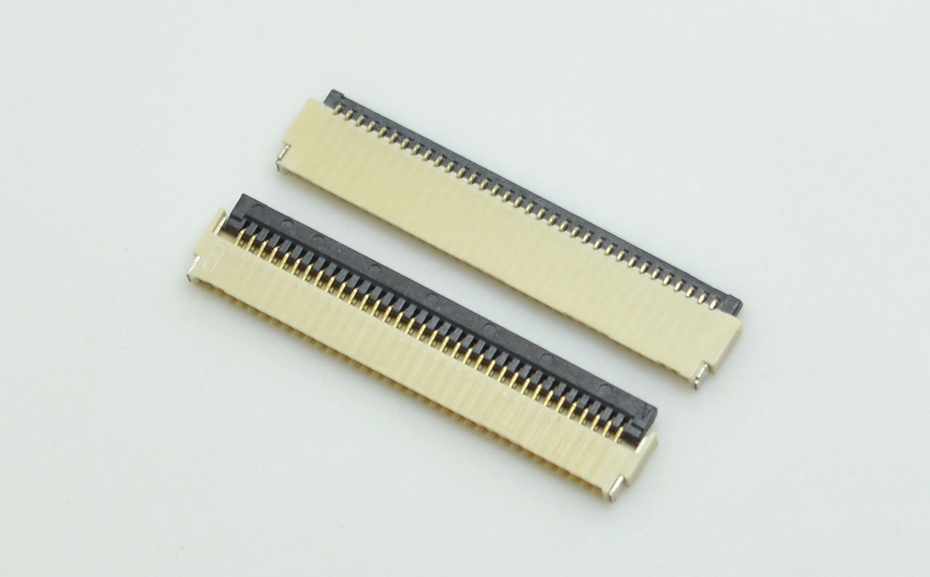 FPC后翻盖0.5mm 40pFFC软排线插件间距0.5mm40p前插后翻连接器,男人吃奶摸下挵进去啪啪麻豆