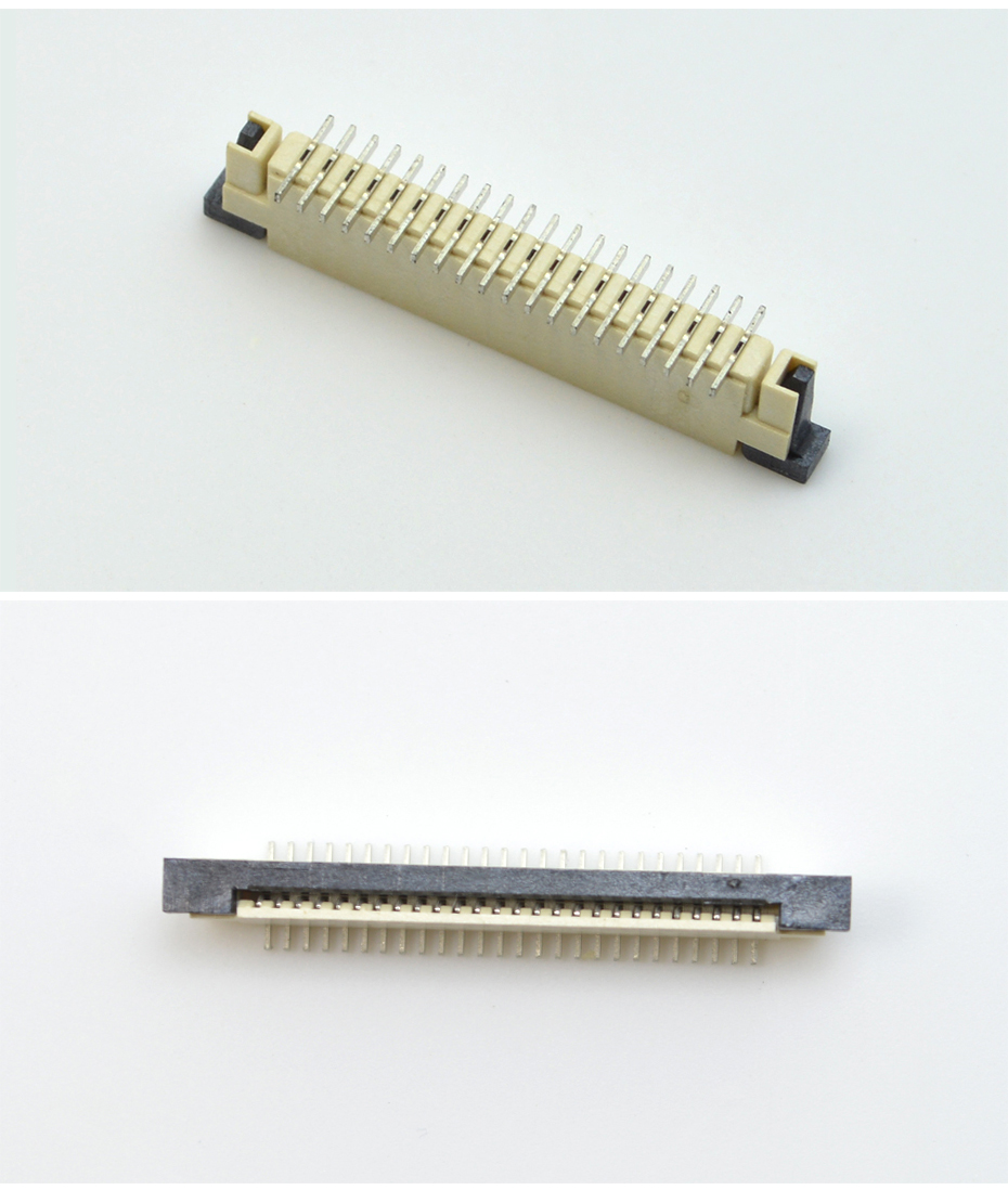 接插件FFC/日韩麻豆少妇无码黄色电影 1.0MM 32P 一字脚 立贴带锁 扁平电缆连接器