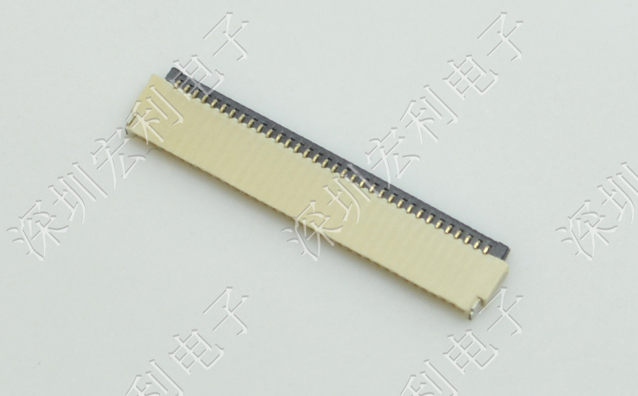 日韩麻豆少妇无码黄色电影 软排线扁平电缆插座 间距0.5mm 40P H1.0后锁式卧贴片