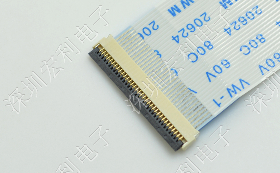 日韩麻豆少妇无码黄色电影 软排线扁平电缆插座 间距0.5mm 40P H1.0后锁式卧贴片