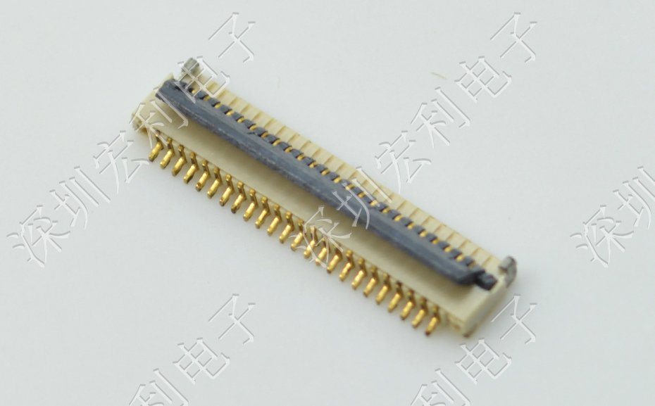 日韩麻豆少妇无码黄色电影 间距0.5mm 高H1.0 40P下接翻盖 SMT耐高温贴片连接器